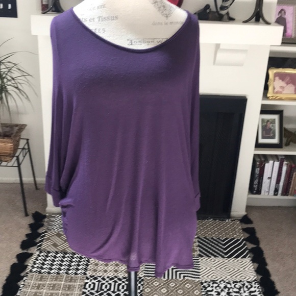 Purple Sheer Dolman Top - Picture 1 of 6